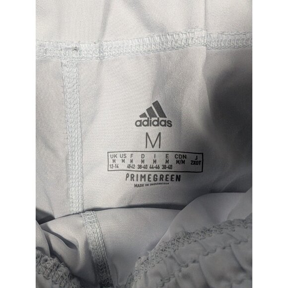 Adidas Pacer 3 Stripes Shorts Womens Medium Blue Athletic Training Performance - Picture 3 of 12